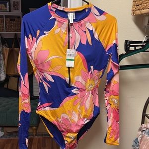 Trina Turk long sleeve swimsuit NWT
